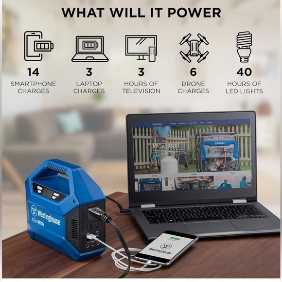 Westinghouse iGen160s Portable
Power Station/Solar Generator 155Wh 150 Peak Watt - Picture 1 of 17